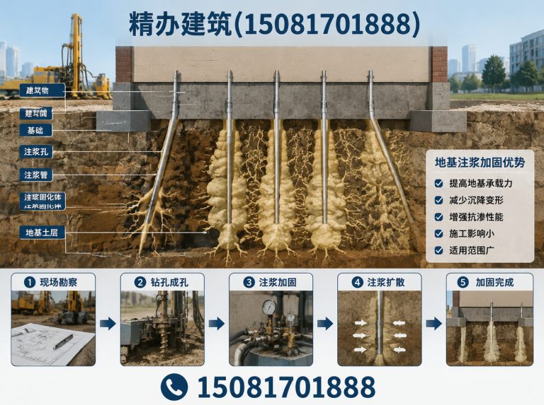 肥乡区厂房地面下沉注浆展示图